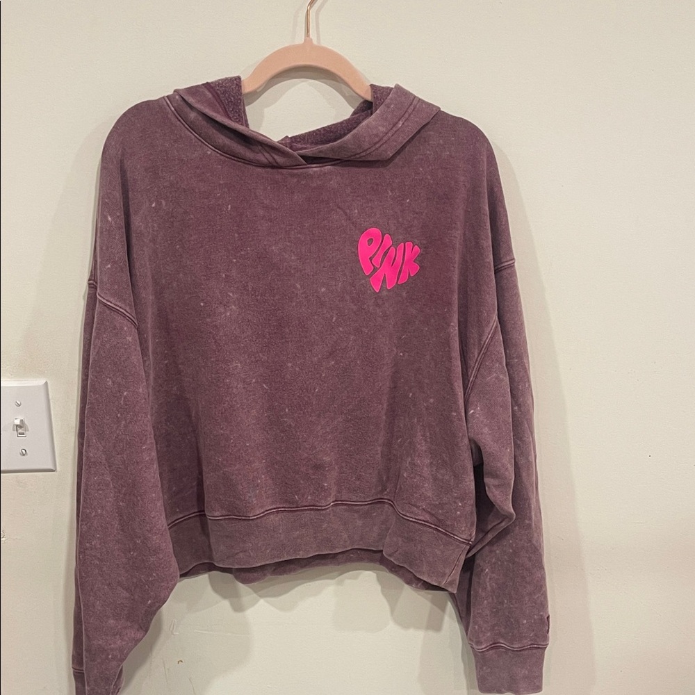 PINK Victoria's Secret Mauve Hoodie with Pink Logo